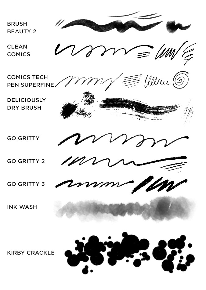 PS笔刷-油画墨水水彩铅笔粉彩水粉笔刷photoshop笔刷资源素材 笔刷资源 sucaiwan.com