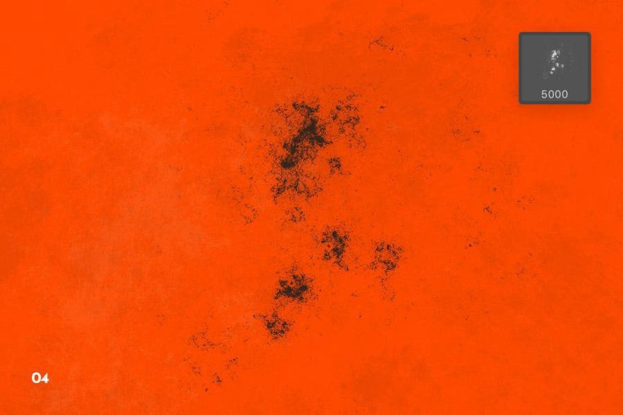 PS笔刷-粗糙脏乱裂纹图案PS笔刷素材 笔刷资源 sucaiwan.com