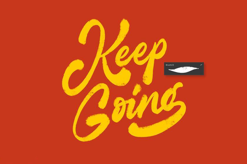 Procreate笔刷-毛笔字日式文字纹理效果笔刷素材资源 笔刷资源 sucaiwan.com