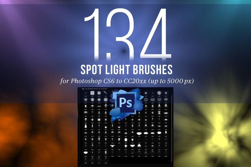 PS笔刷-134款高分辨率射灯Photoshop舞台聚光灯笔刷素材 笔刷资源 sucaiwan.com