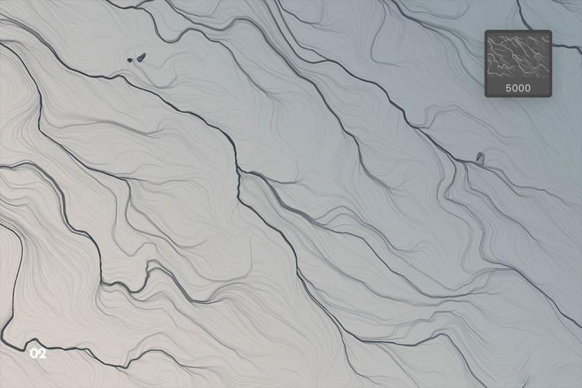 PS笔刷-抽象电场粒子流动线条纹理效果笔刷素材 笔刷资源 sucaiwan.com