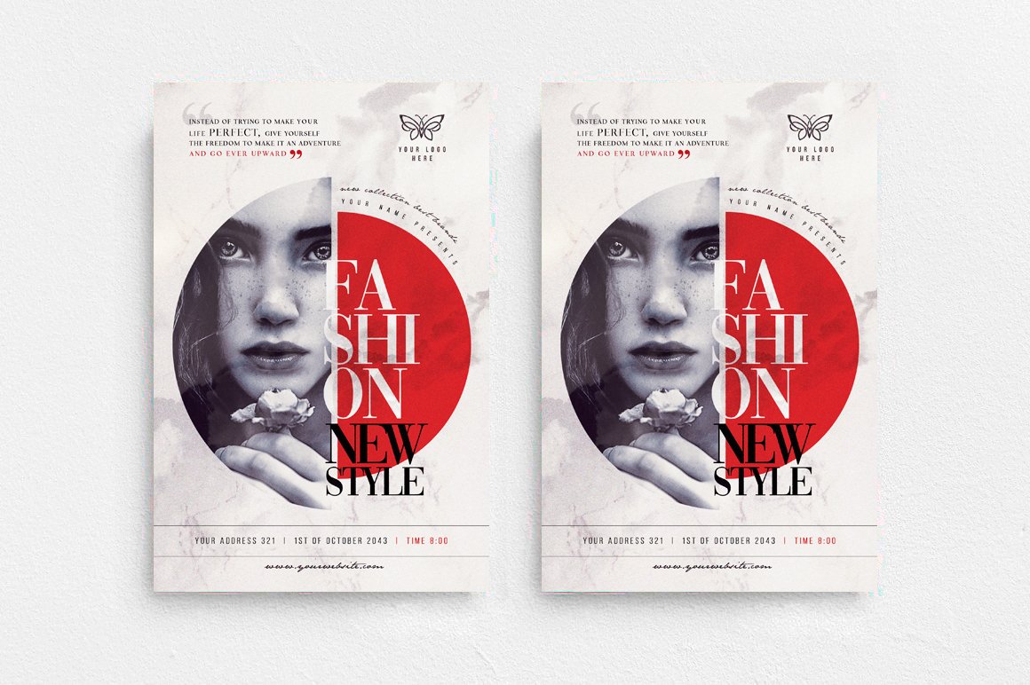 海报模板-100款时尚新潮传单海报PSD设计模板 图片素材 sucaiwan.com