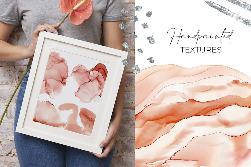 PNG素材-手绘水墨纹理背景PNG素材合集 图片素材 sucaiwan.com