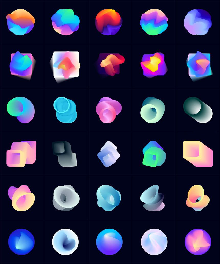 PNG素材-110款渐变彩色的抽象形状AI和PNG素材包 图片素材 第6张-素材湾丨精选海外优质设计素材资源 PNG素材-110款渐变彩色的抽象形状AI和PNG素材包 图片素材 sucaiwan.com