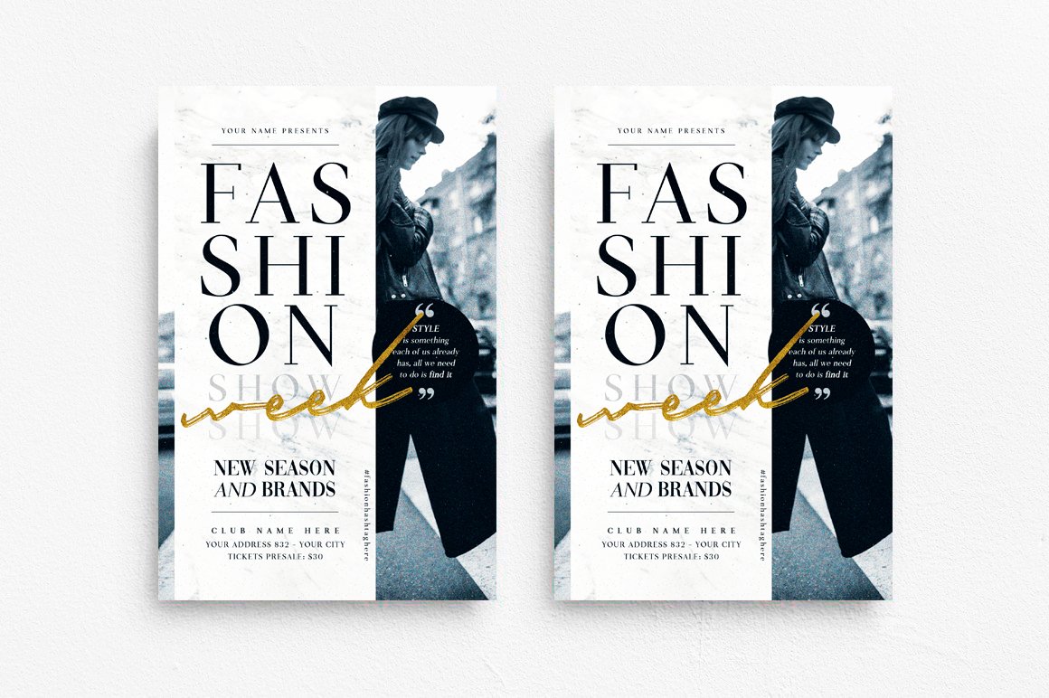 海报模板-100款时尚新潮传单海报PSD设计模板 图片素材 sucaiwan.com