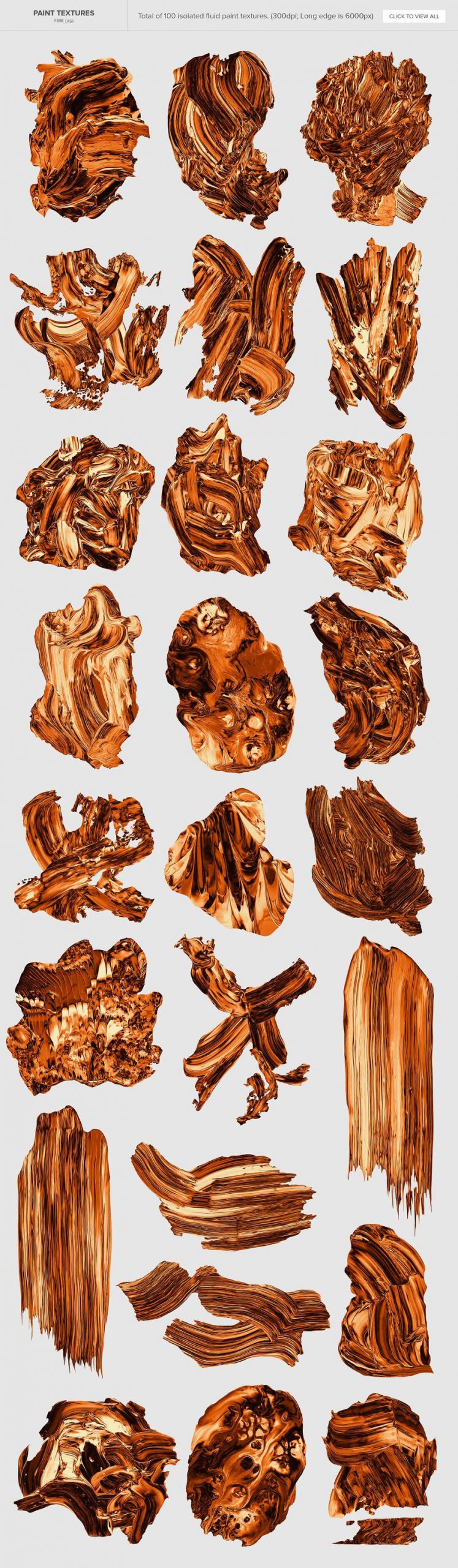 PNG素材-抽象缤纷油画颜料混色肌理效果PNG素材及PS笔刷 图片素材 sucaiwan.com