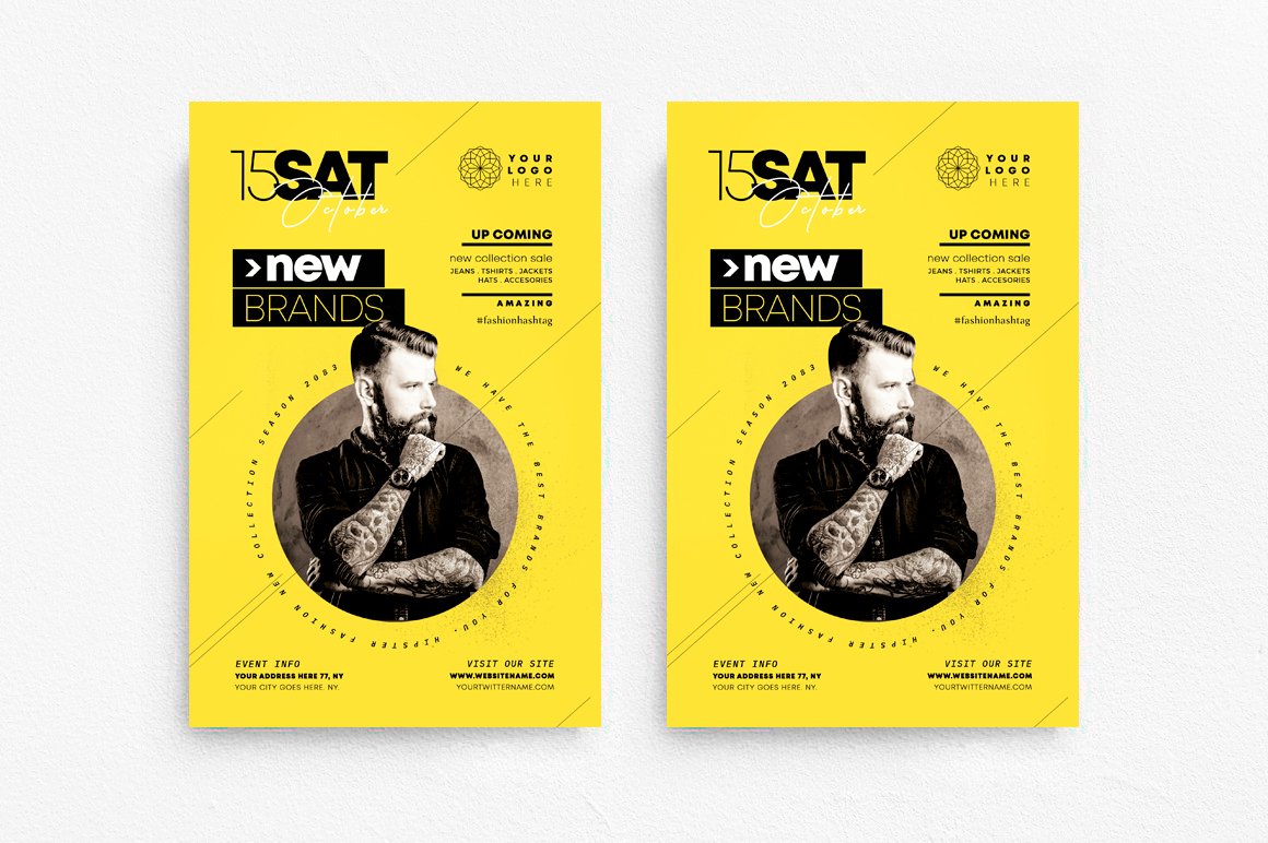 海报模板-100款时尚新潮传单海报PSD设计模板 图片素材 sucaiwan.com