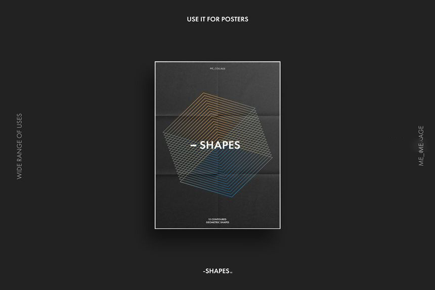 PNG素材-抽象线条构成的3d几何形状矢量及PNG素材 图片素材 sucaiwan.com