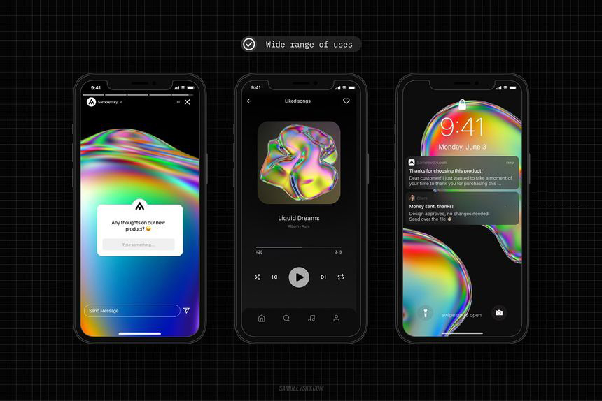PNG素材-超火高端3D流体有机形状元素PNG素材合集 图片素材 sucaiwan.com