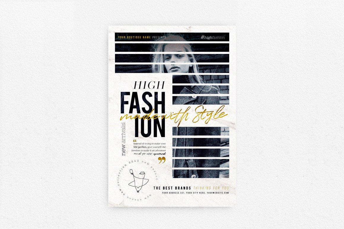 海报模板-100款时尚新潮传单海报PSD设计模板 图片素材 sucaiwan.com