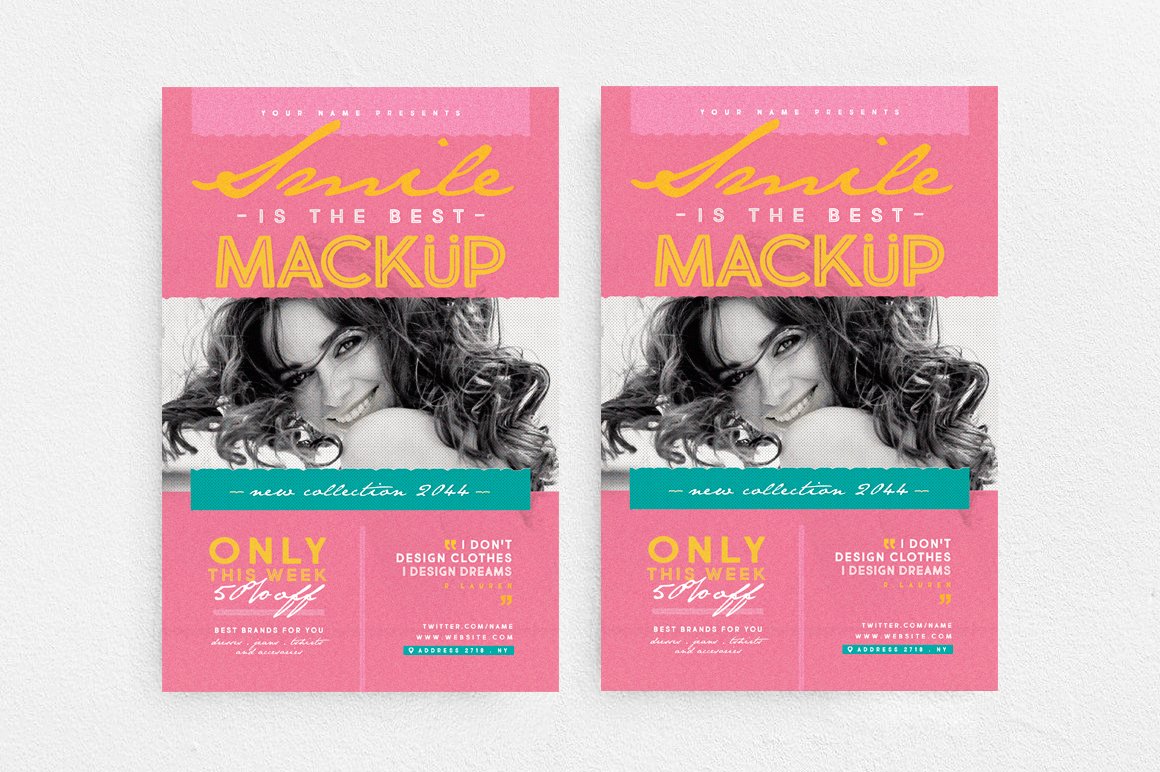 海报模板-100款时尚新潮传单海报PSD设计模板 图片素材 sucaiwan.com