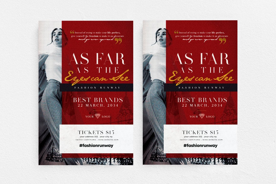 海报模板-100款时尚新潮传单海报PSD设计模板 图片素材 sucaiwan.com