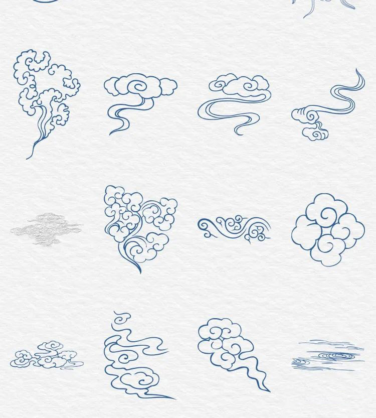 PNG素材-163款古典中式中国风祥云AI/PNG格式元素合集 图片素材 sucaiwan.com