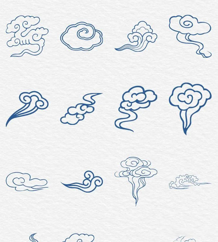 PNG素材-163款古典中式中国风祥云AI/PNG格式元素合集 图片素材 sucaiwan.com