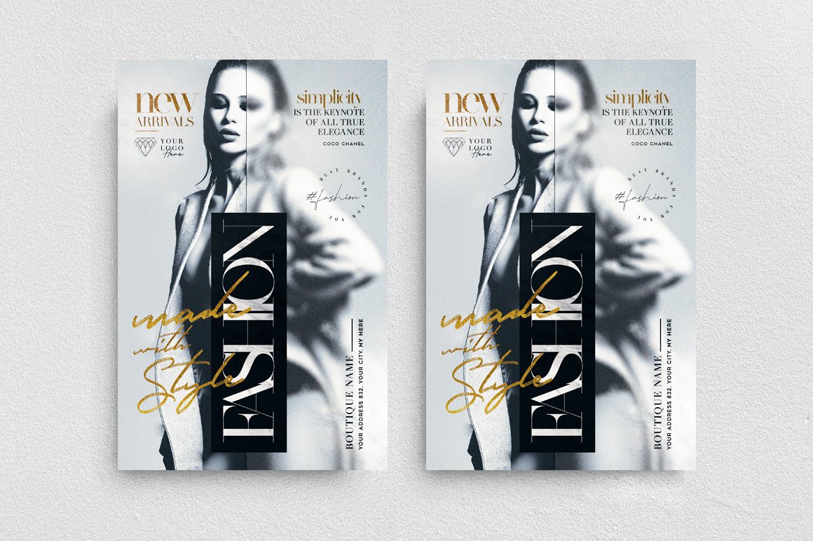 海报模板-100款时尚新潮传单海报PSD设计模板 图片素材 sucaiwan.com