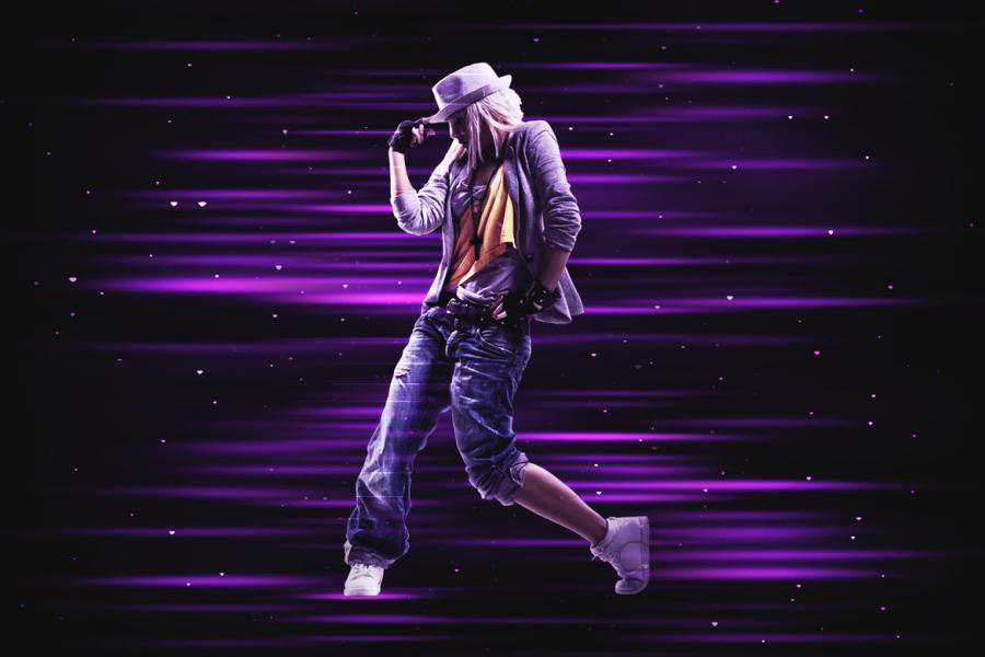 PS动作-照片添加发光线条特效PS动作素材 插件预设 sucaiwan.com