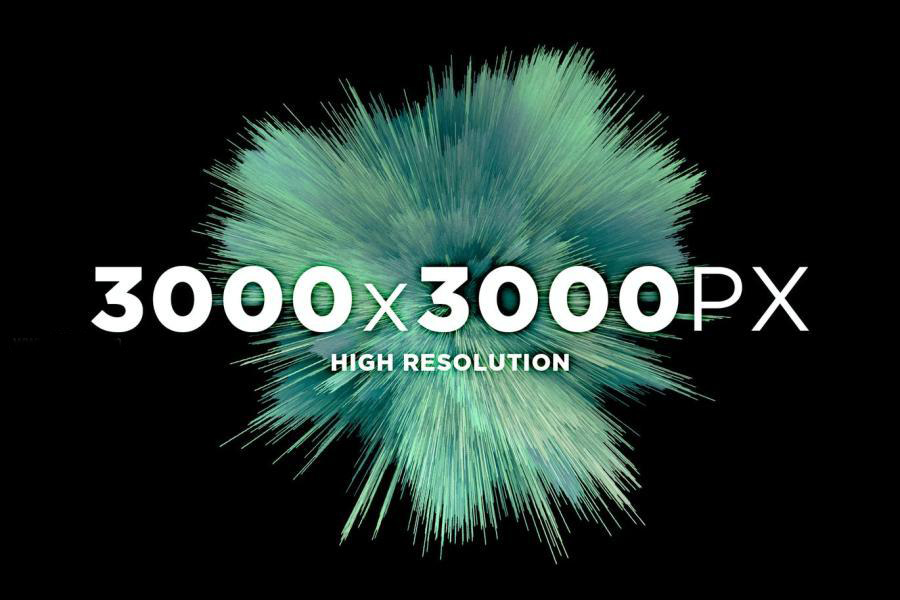 PNG素材-彩色爆炸毛刺效果抽象结晶状球体免抠元素素材 图片素材 sucaiwan.com