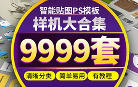 9999套vi样机psd 包装盒logo海报服装餐饮手机素材模板礼盒袋文创设计ps