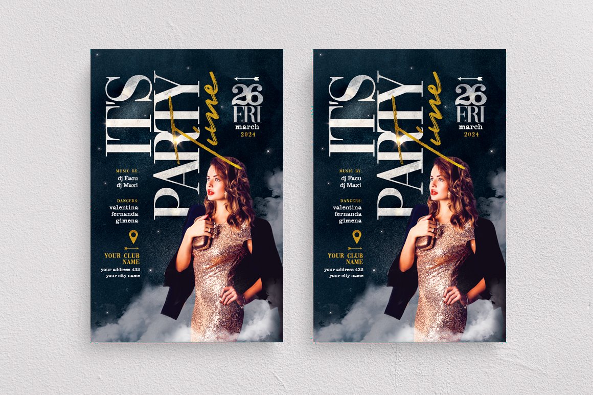 海报模板-100款时尚新潮传单海报PSD设计模板 图片素材 sucaiwan.com