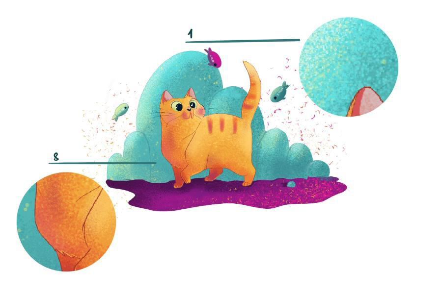 Procreate笔刷-10款卡通颗粒感插画着色设计笔刷素材 笔刷资源 第2张-素材湾丨精选海外优质设计素材资源 Procreate笔刷-10款卡通颗粒感插画着色设计笔刷素材 笔刷资源 sucaiwan.com