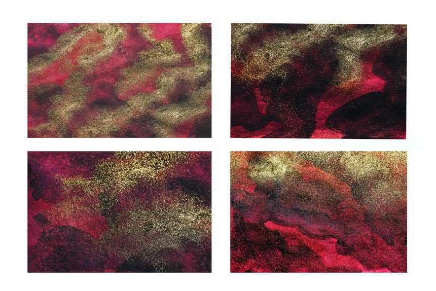 PNG素材-粉红色水彩金色纹理背景图PNG素材 图片素材 sucaiwan.com