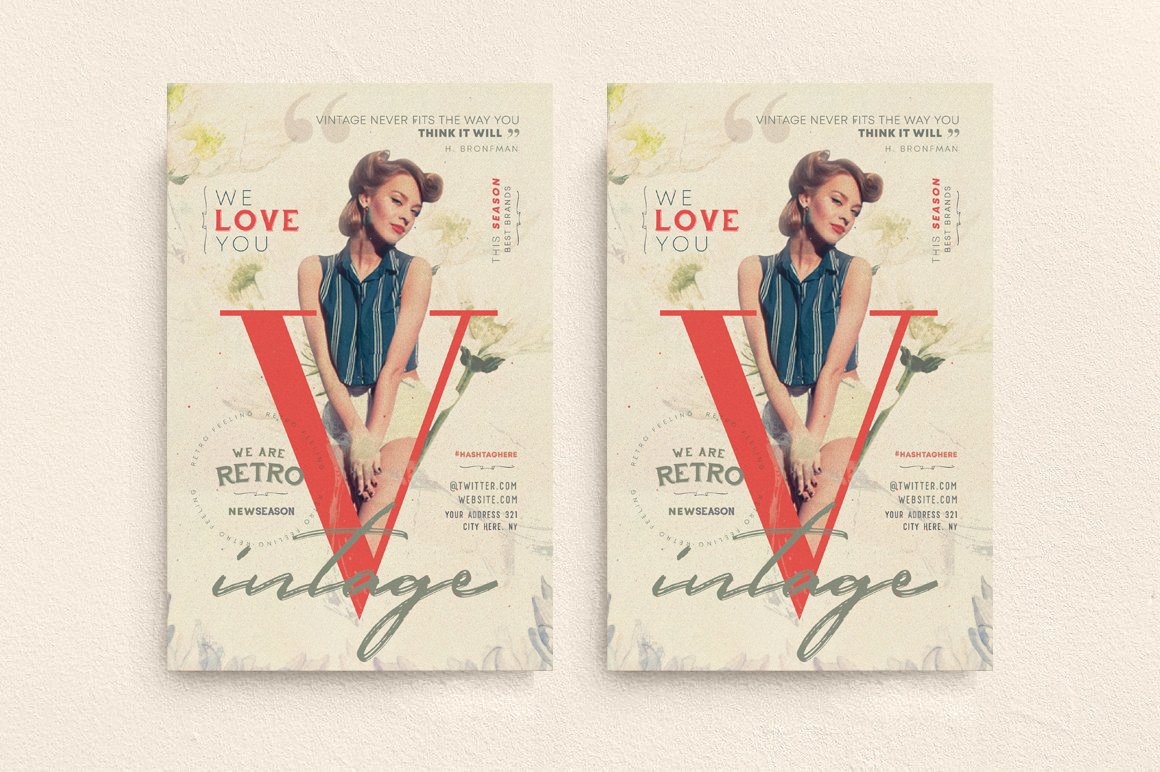 海报模板-100款时尚新潮传单海报PSD设计模板 图片素材 sucaiwan.com