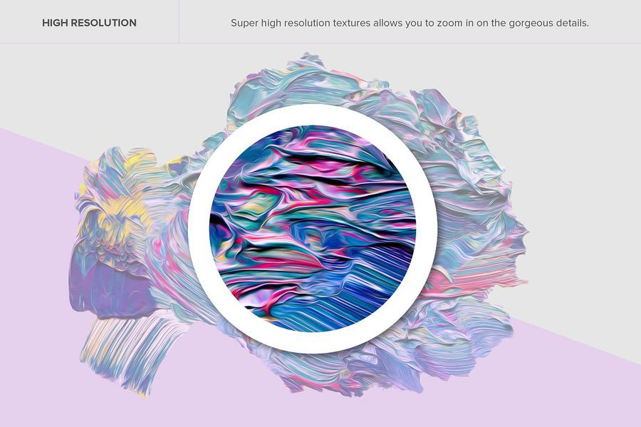 PNG素材-抽象缤纷油画颜料混色肌理效果PNG素材及PS笔刷 图片素材 sucaiwan.com