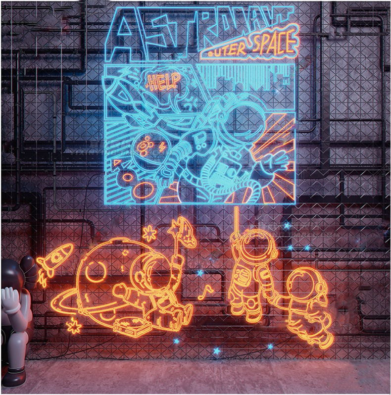 130套草图大师现代霓虹灯SU模型商业街装饰led灯箱牌墙饰发光字招牌 设计素材 sucaiwan.com