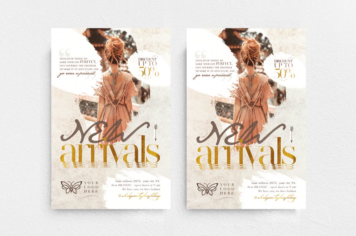 海报模板-100款时尚新潮传单海报PSD设计模板 图片素材 sucaiwan.com