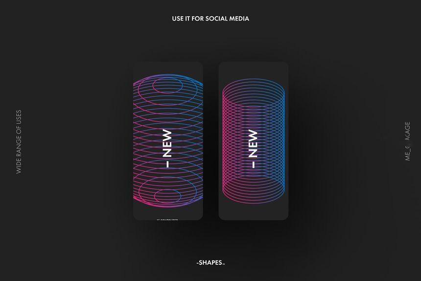 PNG素材-抽象线条构成的3d几何形状矢量及PNG素材 图片素材 sucaiwan.com