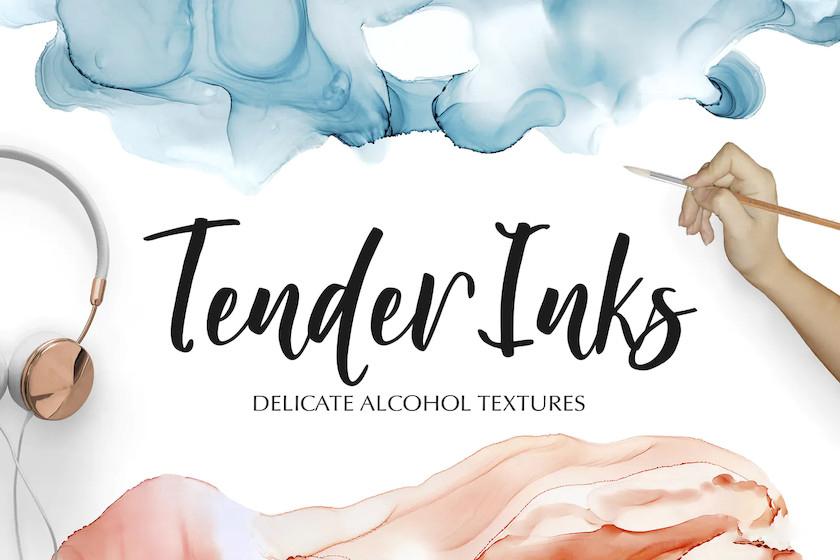 PNG素材-手绘水墨纹理背景PNG素材合集 图片素材 sucaiwan.com