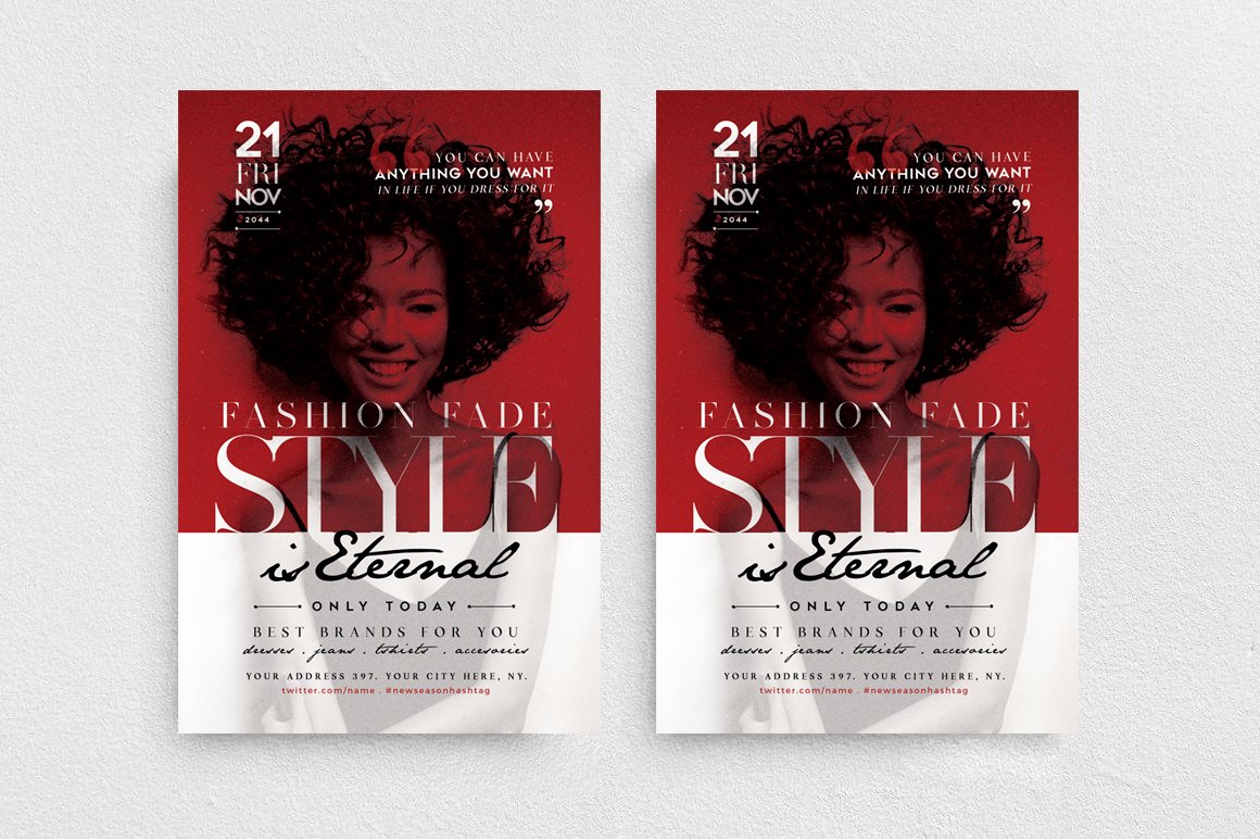 海报模板-100款时尚新潮传单海报PSD设计模板 图片素材 sucaiwan.com