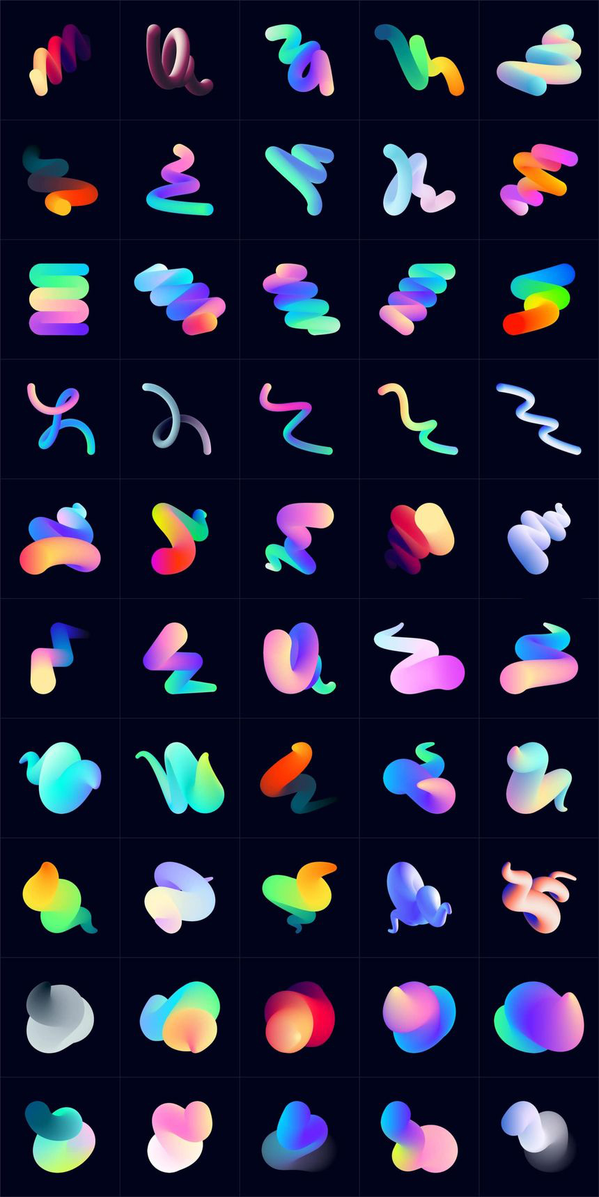 PNG素材-110款渐变彩色的抽象形状AI和PNG素材包 图片素材 第5张-素材湾丨精选海外优质设计素材资源 PNG素材-110款渐变彩色的抽象形状AI和PNG素材包 图片素材 sucaiwan.com