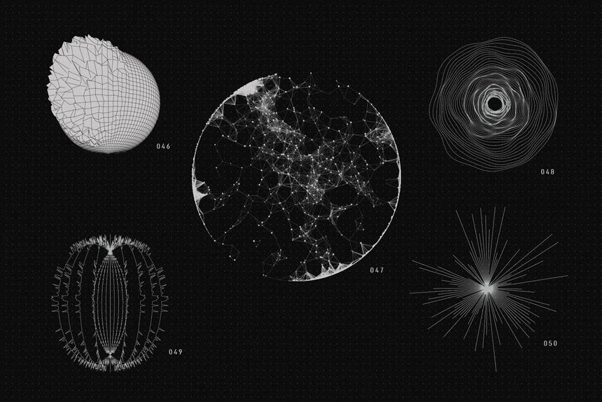 PNG素材-200款不规则几何图形矢量素材合集 图片素材 sucaiwan.com