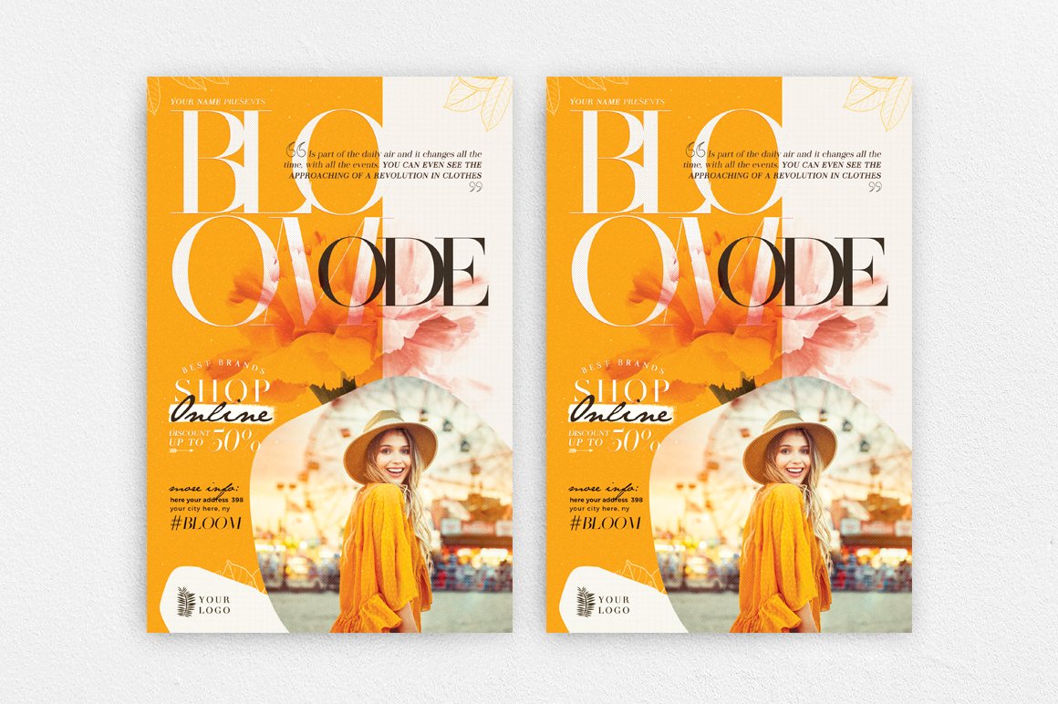 海报模板-100款时尚新潮传单海报PSD设计模板 图片素材 sucaiwan.com