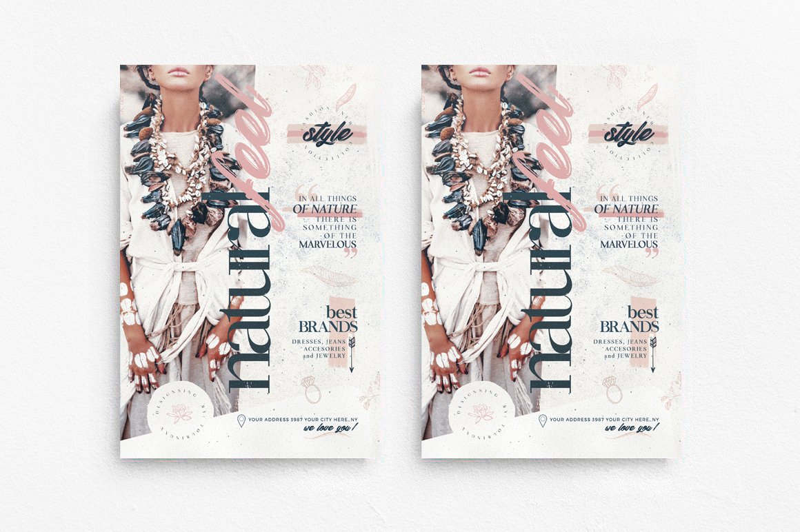 海报模板-100款时尚新潮传单海报PSD设计模板 图片素材 sucaiwan.com