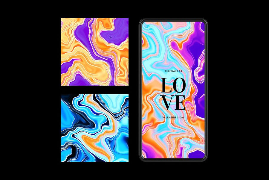 背景素材-液态流体酸性质感手机媒体背景图片JPG素材 图片素材 sucaiwan.com