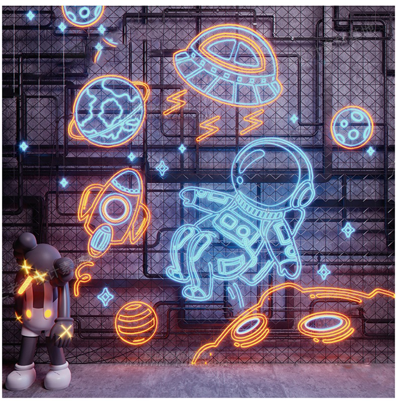 130套草图大师现代霓虹灯SU模型商业街装饰led灯箱牌墙饰发光字招牌 设计素材 sucaiwan.com