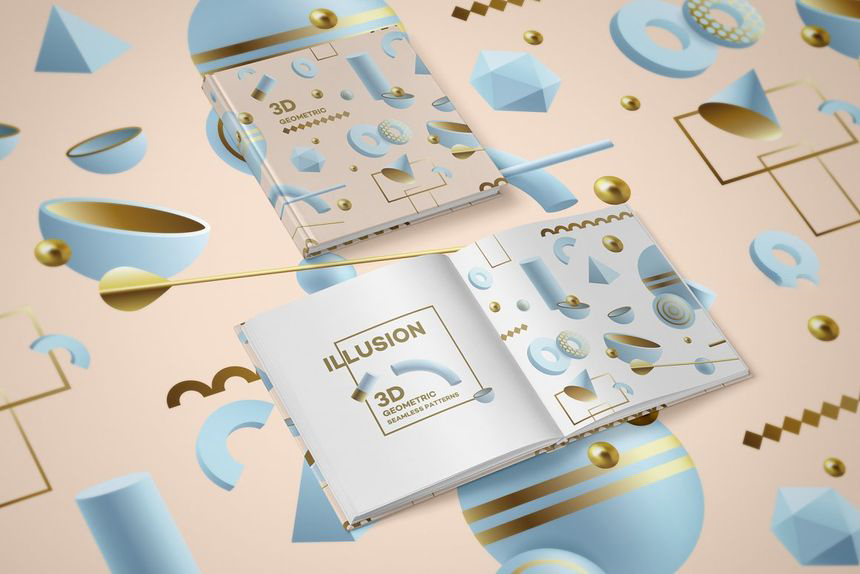 PNG素材-梦幻色3D几何图形元素PNG素材包 图片素材 sucaiwan.com