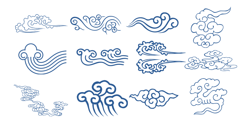 PNG素材-163款古典中式中国风祥云AI/PNG格式元素合集 图片素材 sucaiwan.com