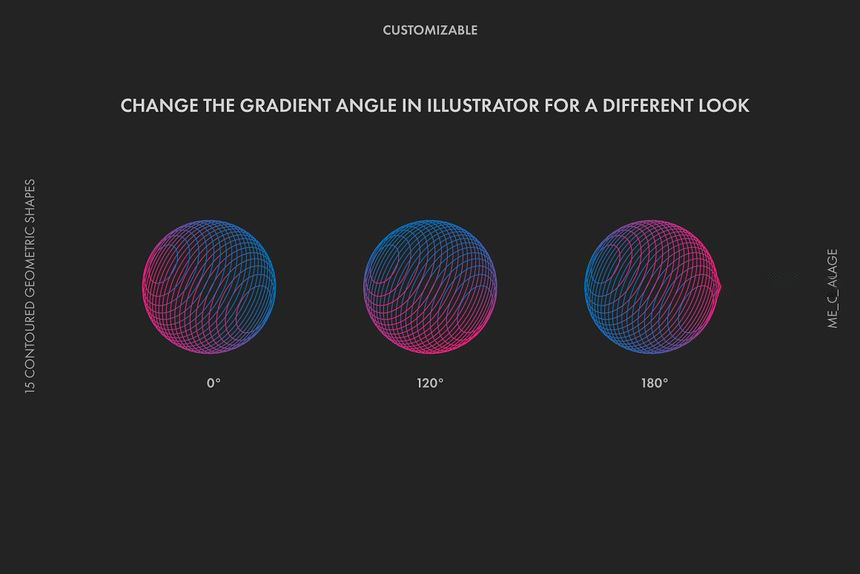 PNG素材-抽象线条构成的3d几何形状矢量及PNG素材 图片素材 sucaiwan.com