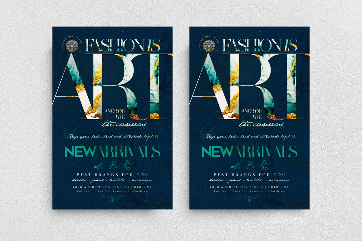 海报模板-100款时尚新潮传单海报PSD设计模板 图片素材 sucaiwan.com