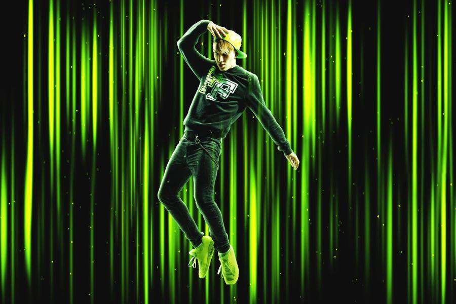 PS动作-照片添加发光线条特效PS动作素材 插件预设 sucaiwan.com