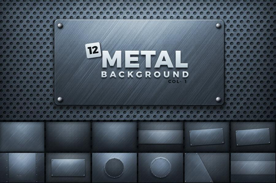 背景素材-金属钢板纹理边框背景图片素材 图片素材 sucaiwan.com