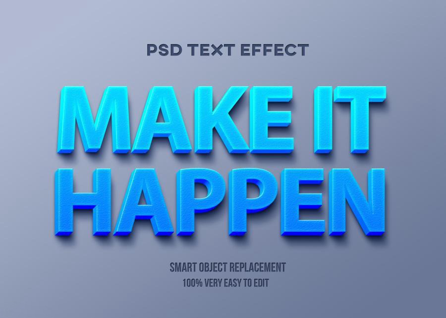 PSD模板-3D立体Logo标题特效文字PS样机模板 图片素材 sucaiwan.com