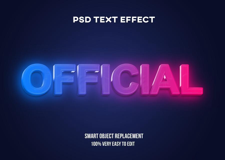PSD模板-3D立体Logo标题特效文字PS样机模板 图片素材 sucaiwan.com