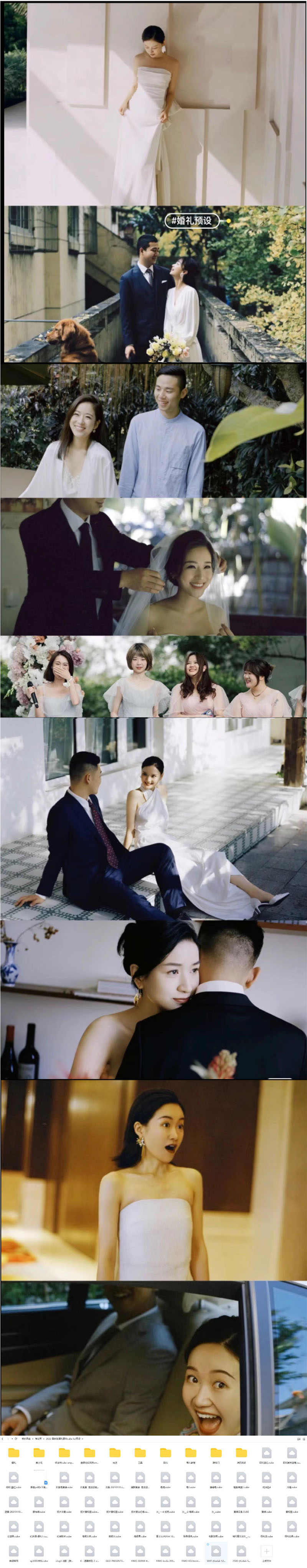 超全婚礼预设胶片预设陈快门凤仙黄小毛怀念树等cube格式总共100多款 插件预设 sucaiwan.com