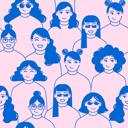 4套妇女节无缝填充背景，AI源文件 图片素材 sucaiwan.com