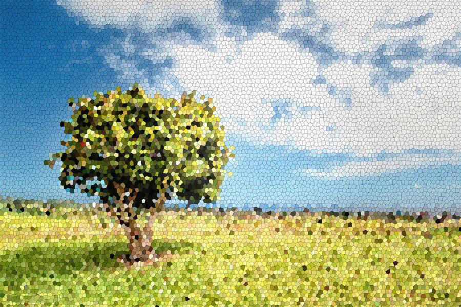 PSD模板-马赛克拼图照片效果PSD图层样式模板 图片素材 sucaiwan.com