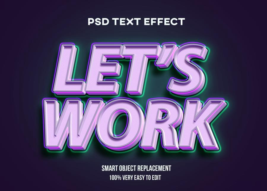 PSD模板-3D立体Logo标题特效文字PS样机模板 图片素材 sucaiwan.com